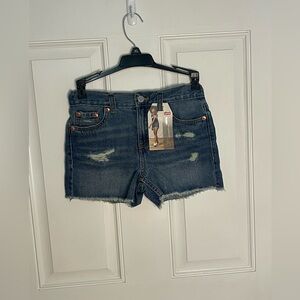 Levi's® Girls' Girlfriend Jean Shorts - Distressed Medium Wash 10